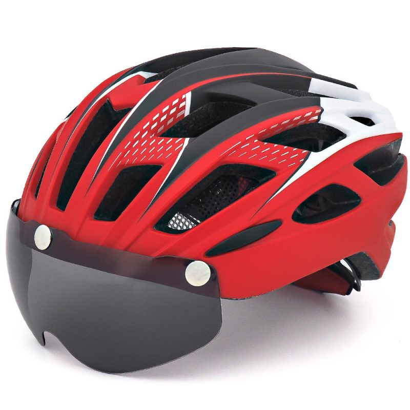 Bicycle Helmet Goggles Integrated Riding Helmet Equipment - Afbeelding 5