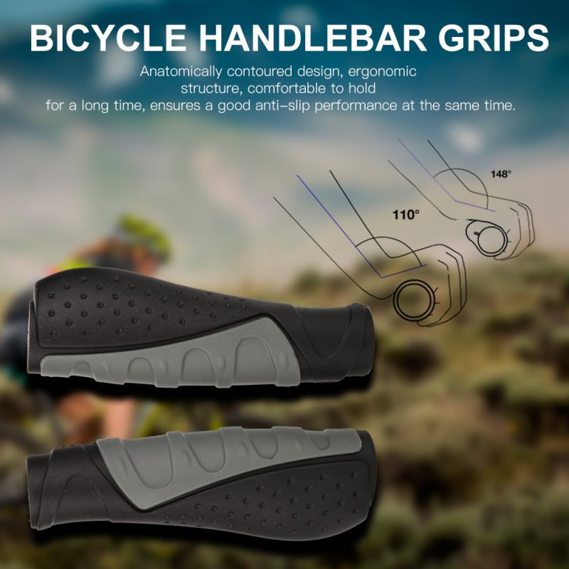 1Pair Anti slip Bicycle Ergonomic Handle Handlebar Rubber Grips Cycling Accessories - Afbeelding 4