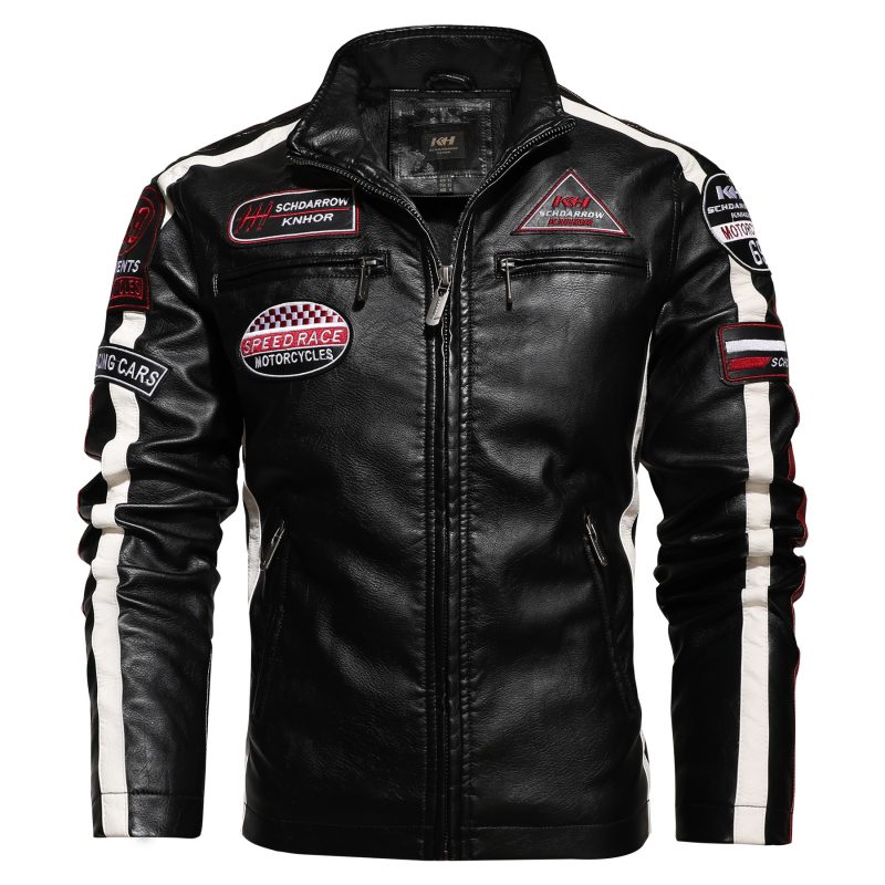 Men's Motorcycle Leather Street Motorcycle Racing Suit - Afbeelding 10