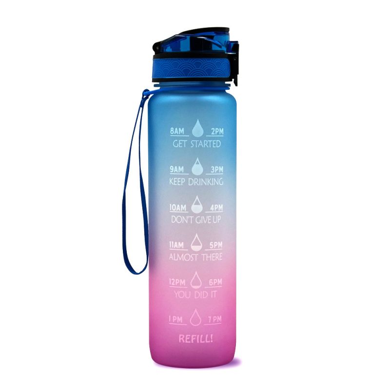 1L Tritan Water Bottle With Time Marker Bounce Cover Motivational Water Bottle Cycling Leakproof Cup For Sports Fitness Bottles - Afbeelding 5