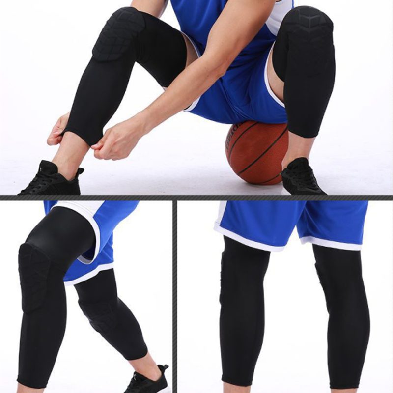 Sport Cellular Basketball Kneecap Ultrathin Breathable Anticollision Elasticity Protective Gear for Adult Children BlackXL - Afbeelding 8