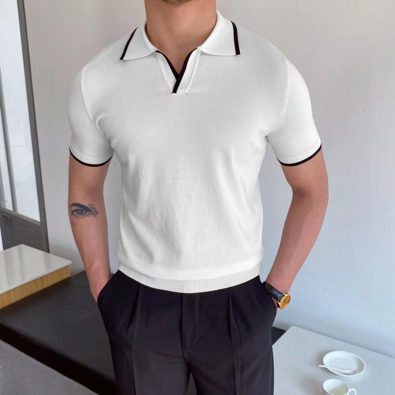 Casual Polo Collar Polo Shirt For Men - Afbeelding 4