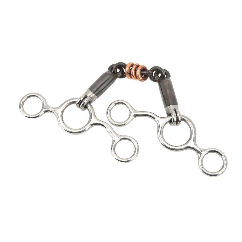 Horse Gag Ring Snaffle Stainless Steel Brass 145mm Mouthpiece Horse Training Equipment - Afbeelding 8