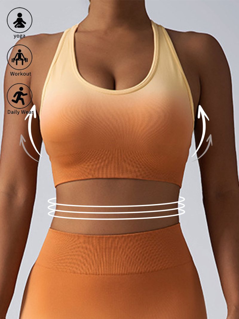 High Impact Sports Bras For Women,Racerback Running Bra Workout Crop Tank Tops Longline Sports Bra Push Up - Afbeelding 2