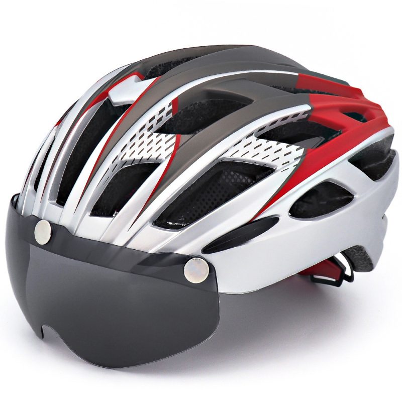 Bicycle Helmet Goggles Integrated Riding Helmet Equipment - Afbeelding 8