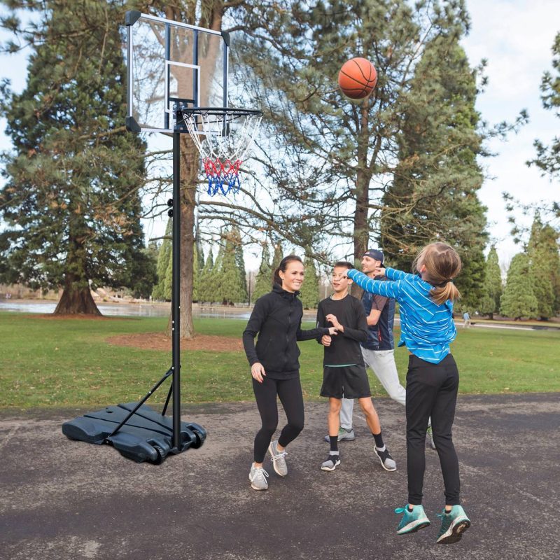 Portable Basketball Hoop Stand W Wheels 5.4ft  7ft For Indoor Outdoor Basketball - Afbeelding 4