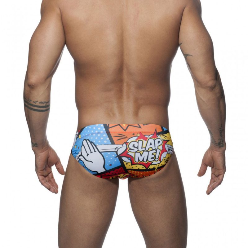 Men's Cartoon Printed English Swim Briefs Beach Swim Briefs - Afbeelding 5