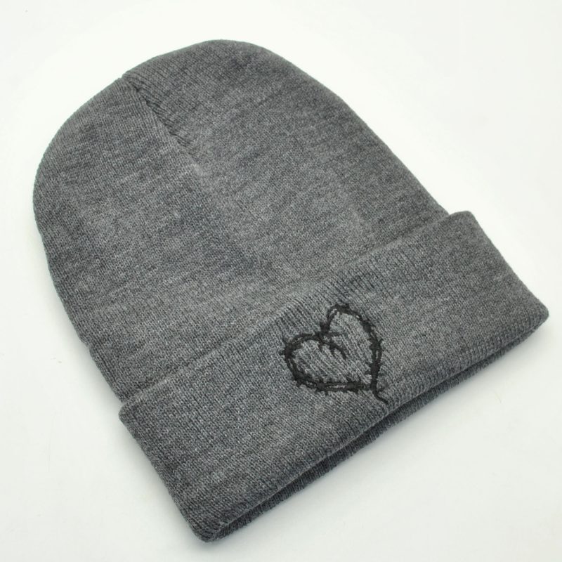 Outdoor Keep Warm Couple Heart-shaped Knitted Hat Women - Afbeelding 4