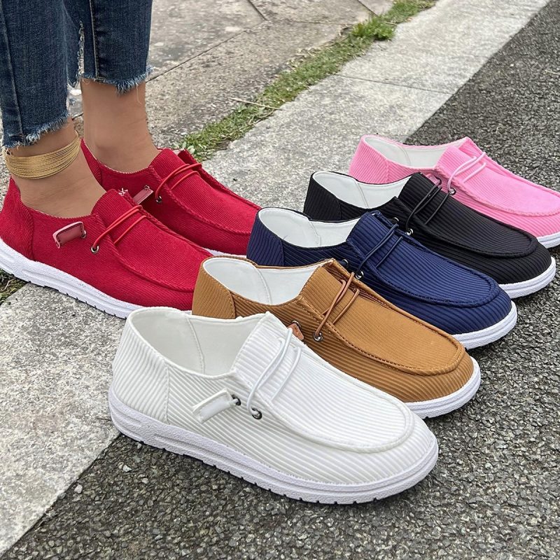 Casual Slip-on Flats Shoes Women Fashion Solid Color Loafers Lazy Shoes - Afbeelding 7