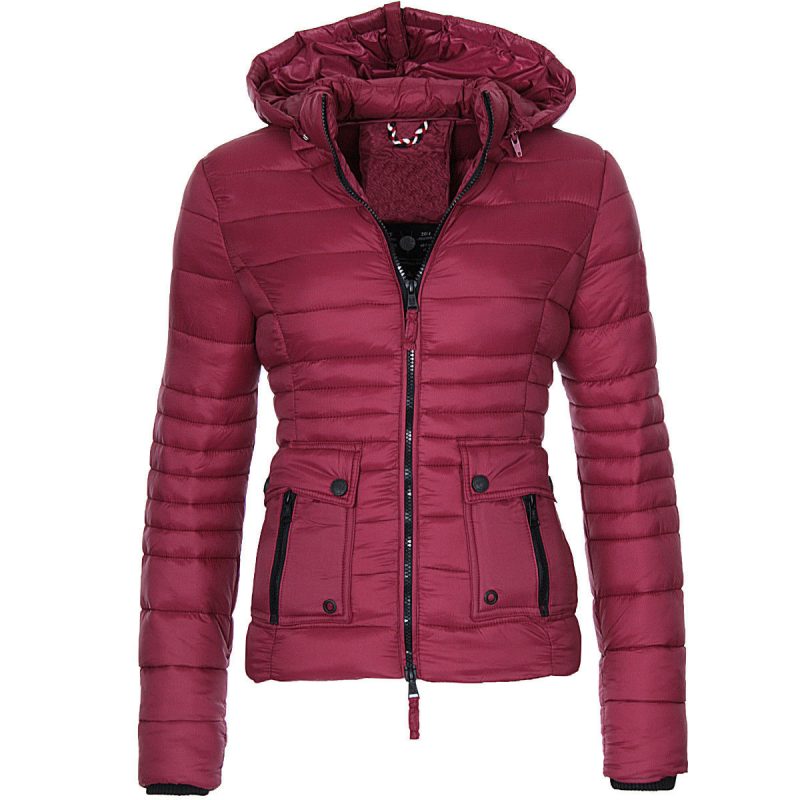 Jackets for Women Winter Red Coat Motorcycle - Afbeelding 6