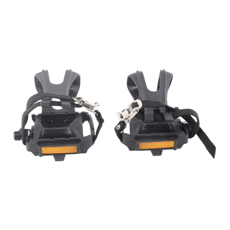 1 Pair Nylon Cycling Pedals Toe Clips Straps for Fixie Mountain Bikes Accessories