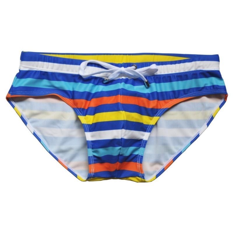 Men Striped swimwear with rope Brand man swimming trunks Beach Short Surfing Lashing sexy man triangular Hot sell summer - Afbeelding 4