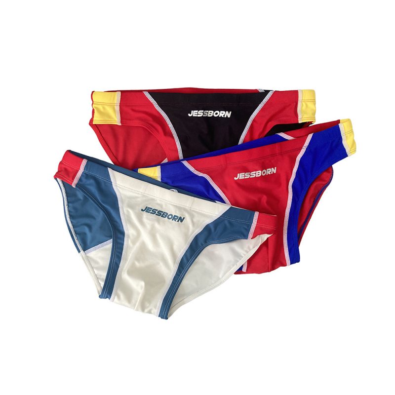 Men's Color Matching Swim Briefs Swimming Trunks - Afbeelding 5