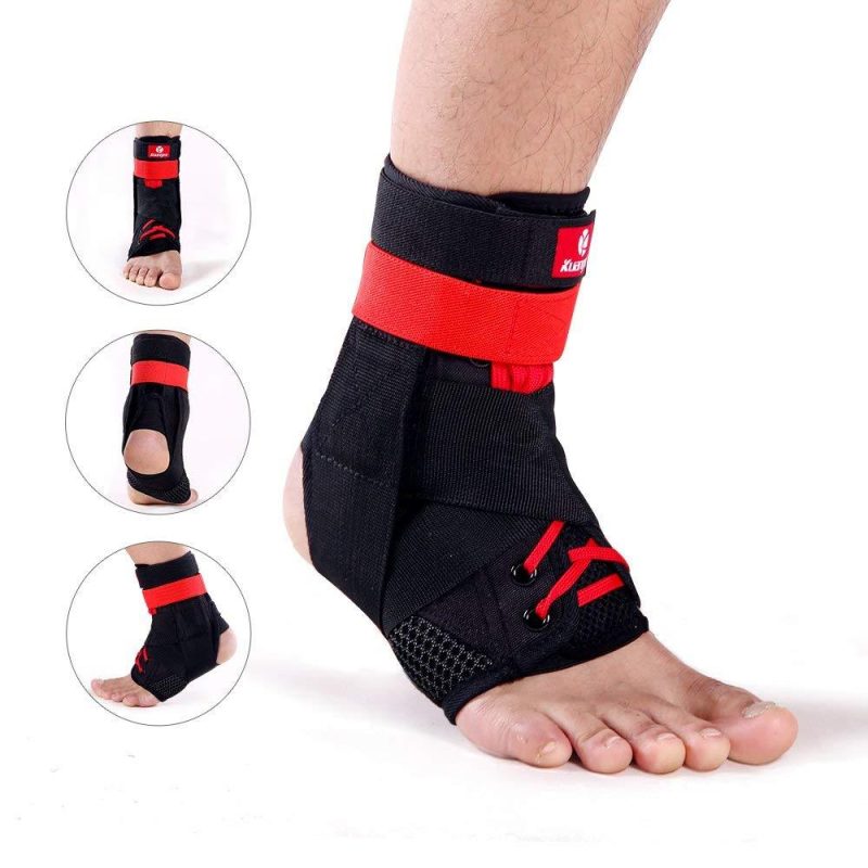 Kuangmi 1pc Bracket Ankle Brace Sport Foot Stabilizer Adjustable Ankle SockStraps Protector Football Guard Sprain Ankle Pads - Afbeelding 2