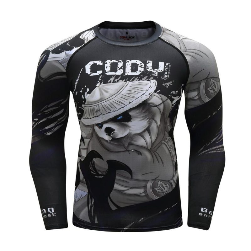 Long Sleeve Fitness Muay Thai Boxing Sport Sweater Mma Rashguard Boxing Jersey