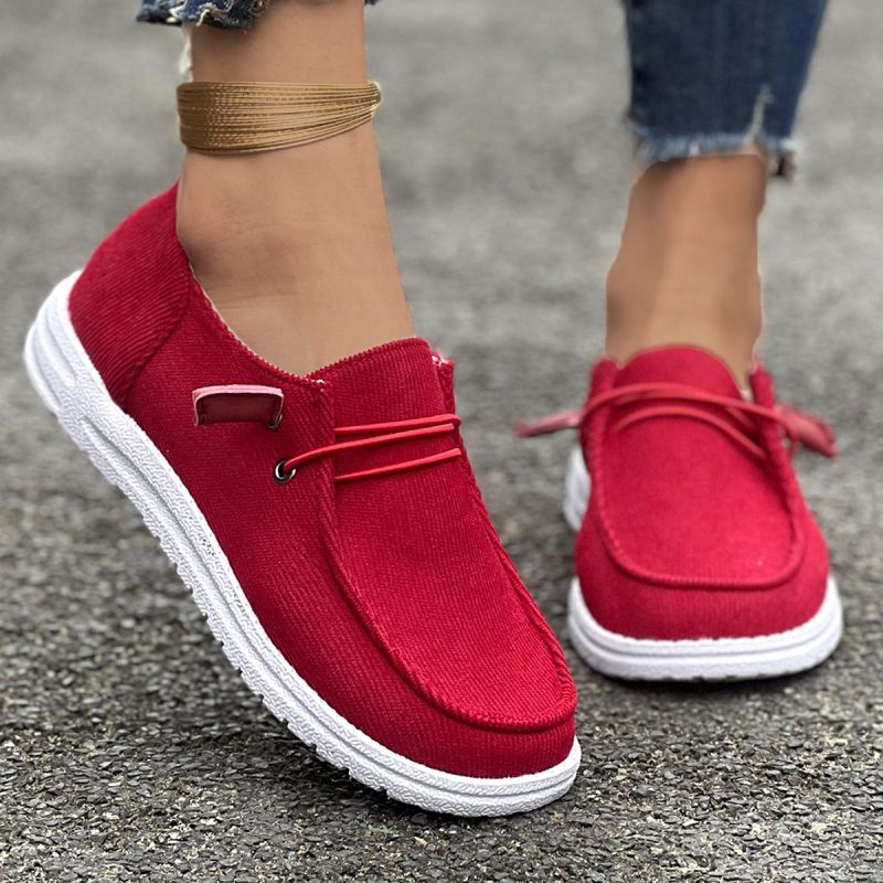 Casual Slip-on Flats Shoes Women Fashion Solid Color Loafers Lazy Shoes - Afbeelding 5