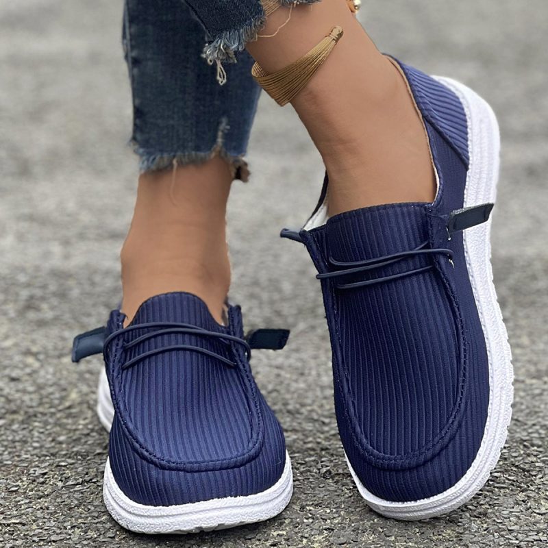 Casual Slip-on Flats Shoes Women Fashion Solid Color Loafers Lazy Shoes - Afbeelding 2