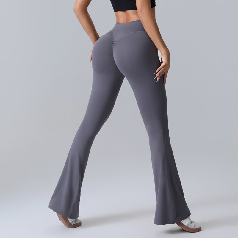 Hip-lift Yoga Flared Pants Fitness Sports Wide Leg High Waist Quick Dry Trousers Womens Clothing - Afbeelding 5