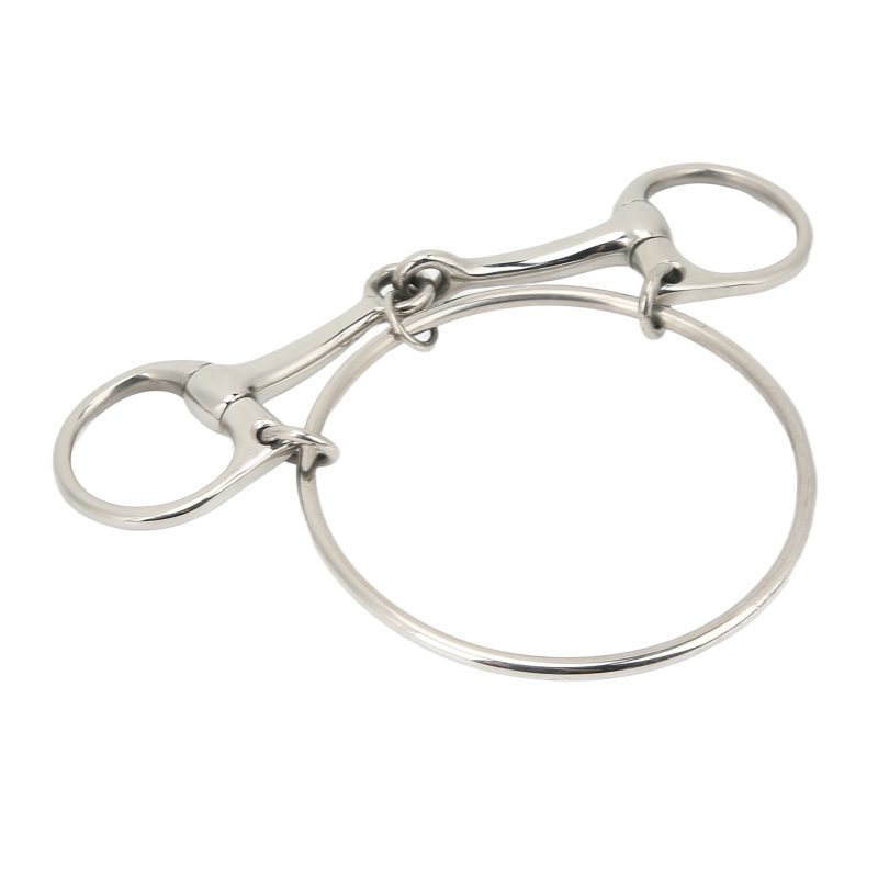 125mm Stainless Steel Horse Mouth Bit 5 Inch Horse Bits Outdoor Training Loose Ring - Afbeelding 3