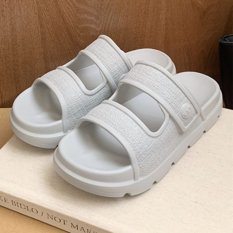 Casual Beach Slippers Comfortable Platform Double Strap Slippers - Afbeelding 5