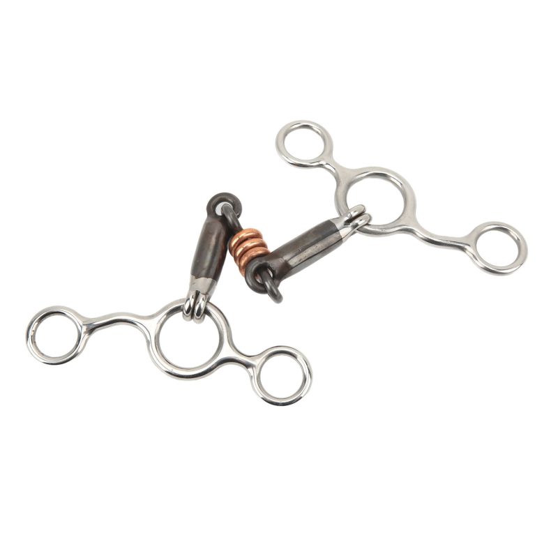 Horse Gag Ring Snaffle Stainless Steel Brass 145mm Mouthpiece Horse Training Equipment - Afbeelding 6