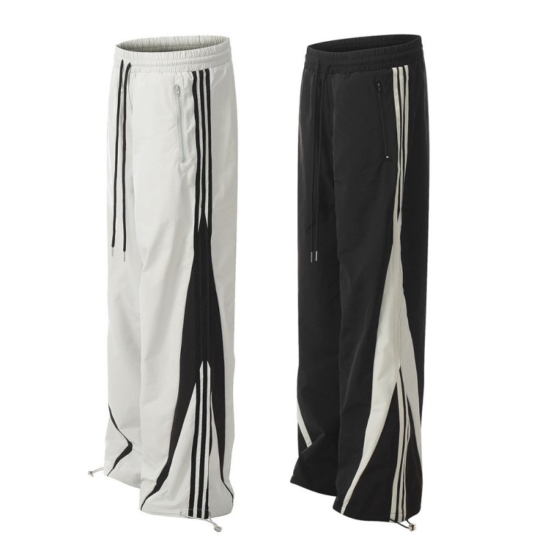 Stitching Sports Casual Straight Trousers Men - Afbeelding 2