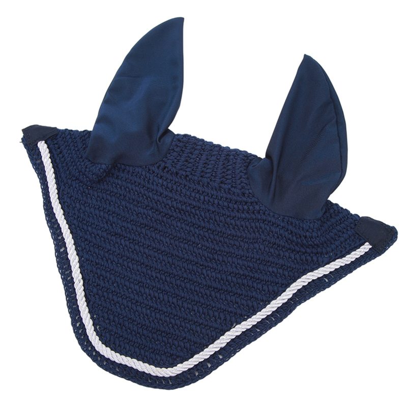 Horse Ear Bonnet Elastic Horse Ear Net Hand Crochet Horse Ear Muffs For Protect Ears Navy Blue - Afbeelding 10