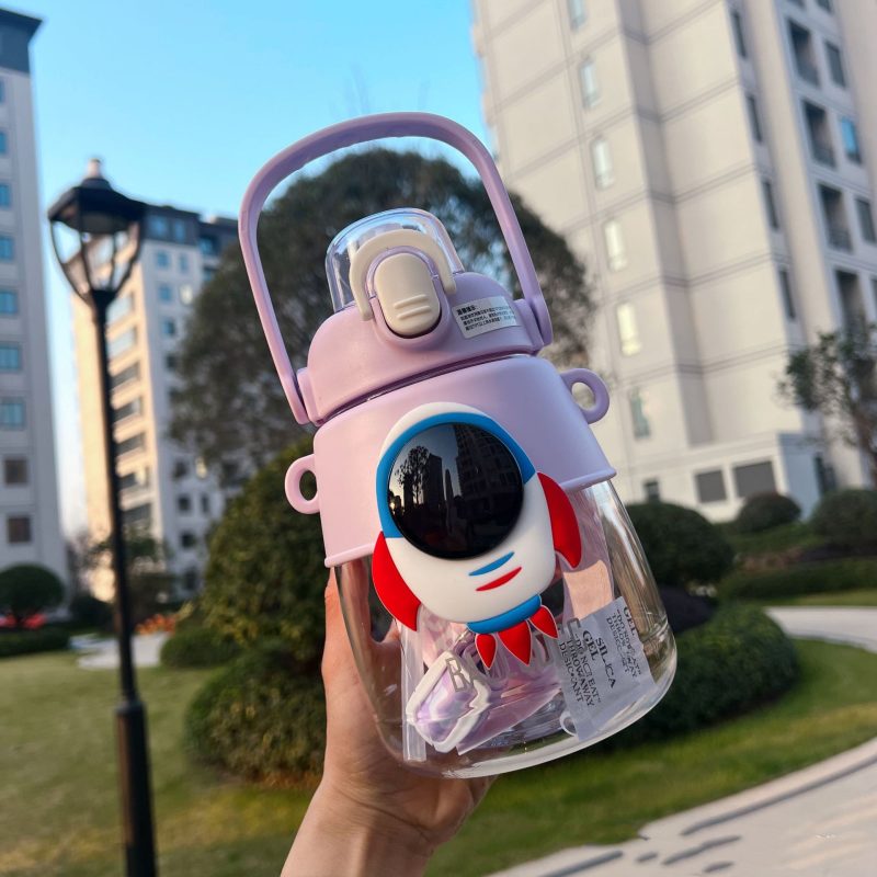 Astronaut Big Belly Plastic Cup Children Cute Water Bottle - Afbeelding 10