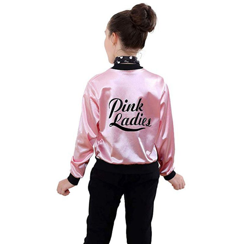 Kids   Ladies Grease Jacket Costume - Afbeelding 5