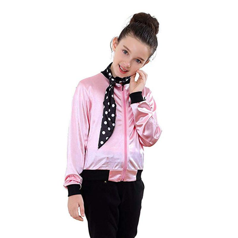 Kids   Ladies Grease Jacket Costume - Afbeelding 2