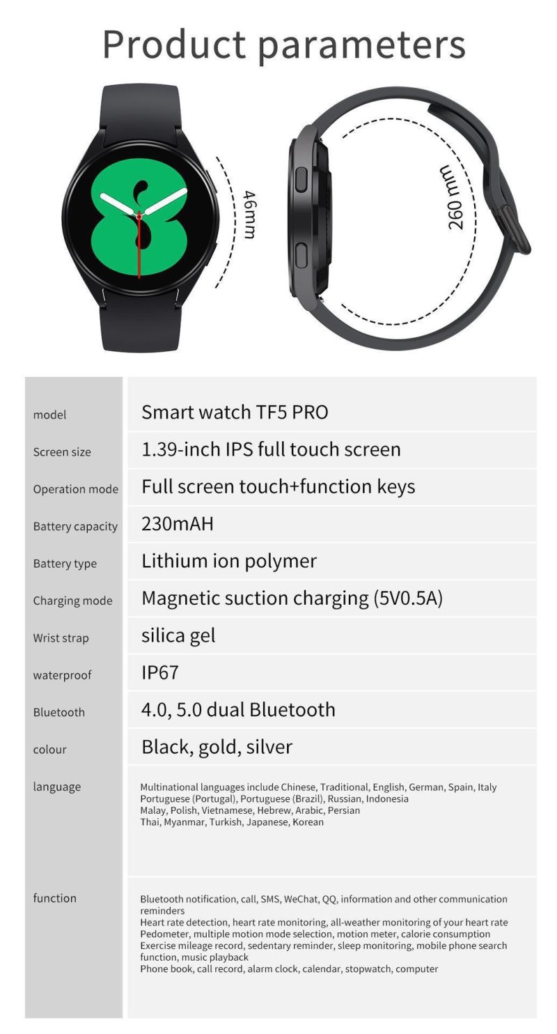 TF5pro Call Smart Watch Multi-sport Mode - Afbeelding 6