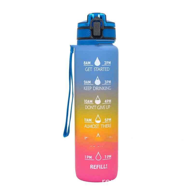 Sports Frosted Gradient Water Bottle - Afbeelding 2