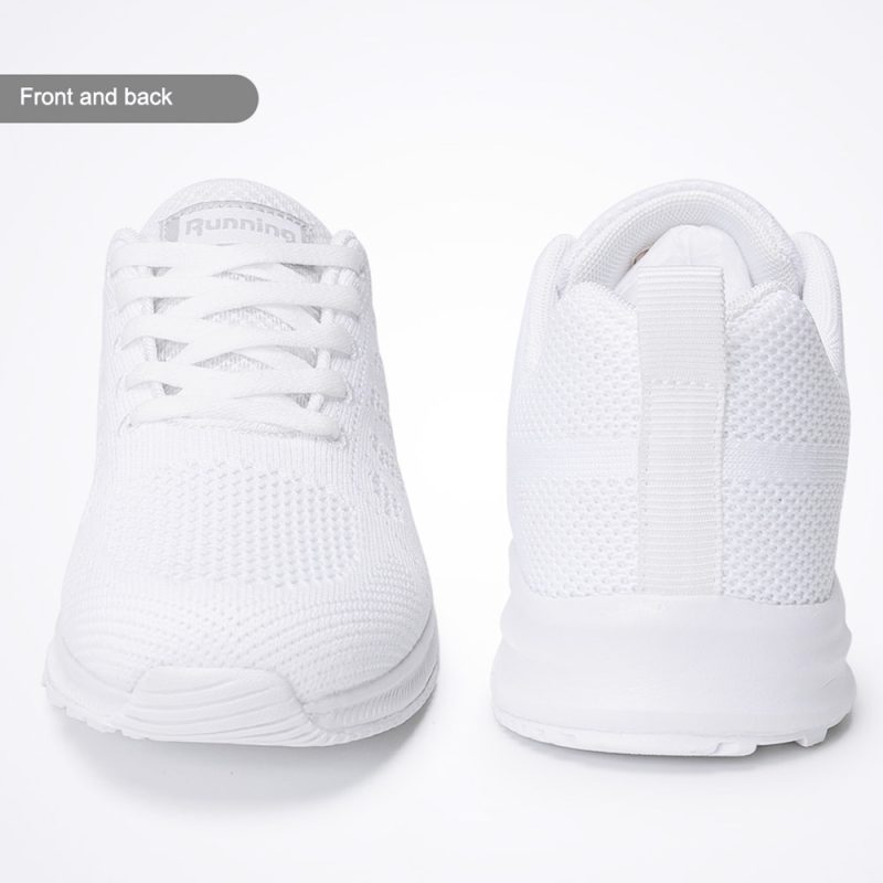 Black White Sneakers Women Lace Up Running Walking Shoes - Afbeelding 9