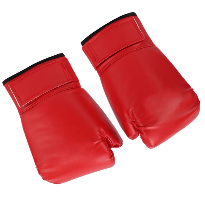 1Pair Adult Unisex Training Boxing Gloves Free Fight Sanda Muay Thai Boxing Gloves 10ozRed - Afbeelding 4