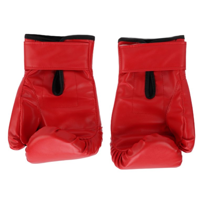 1Pair Adult Unisex Training Boxing Gloves Free Fight Sanda Muay Thai Boxing Gloves 10ozRed - Afbeelding 7