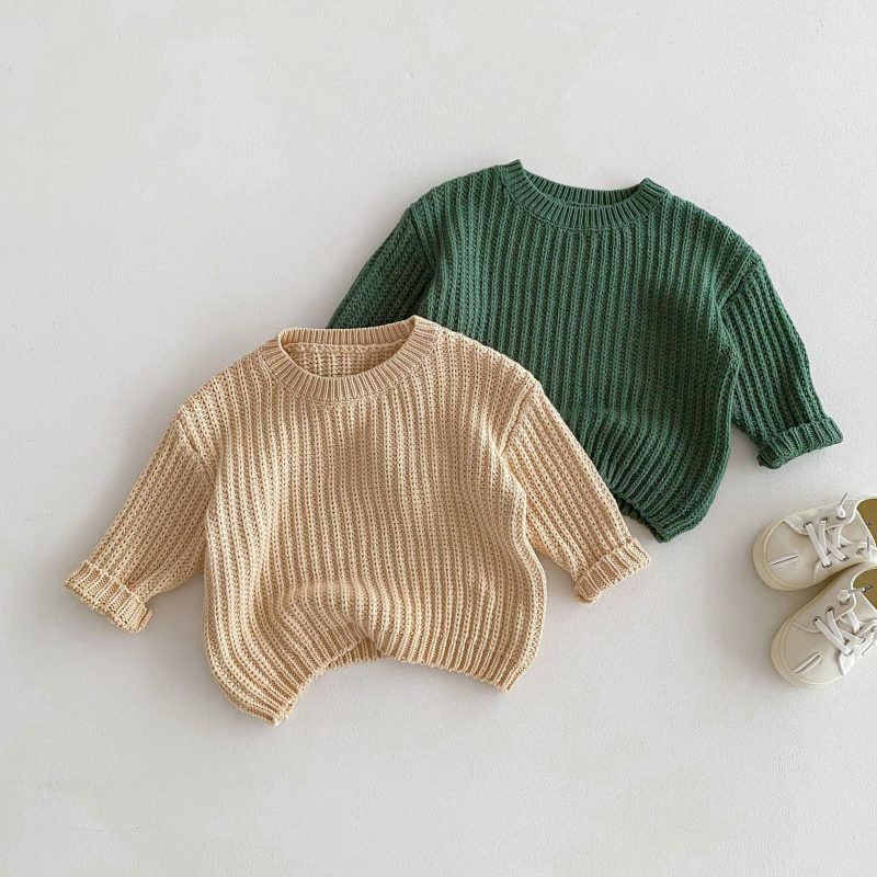 Handmade Thick Needle Kids' Sweater Pullover Sweater - Afbeelding 2