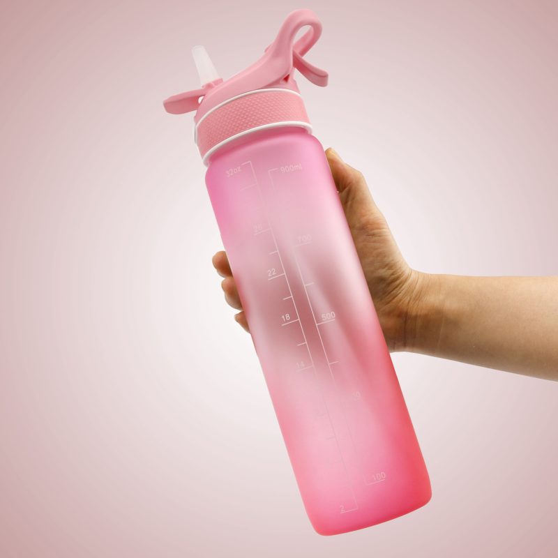 Water Bottle Scrub Bounce Cover Straw Space Cup Sports Water Bottle - Afbeelding 7