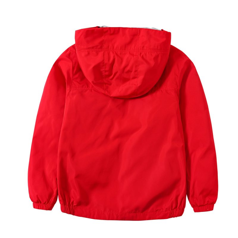 Coat Jacket Autumn New Medium And Big Kids Hood - Afbeelding 5