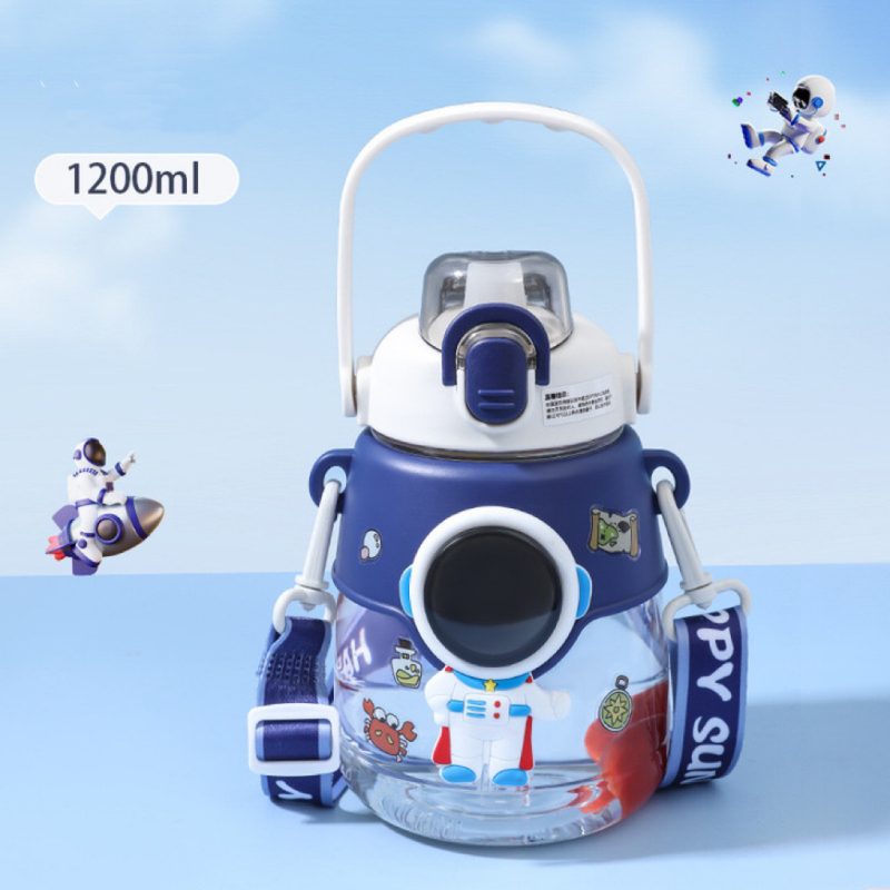 Astronaut Big Belly Plastic Cup Children Cute Water Bottle - Afbeelding 7