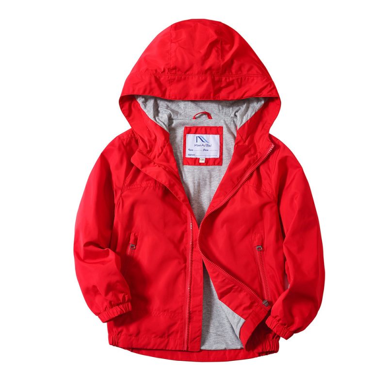 Coat Jacket Autumn New Medium And Big Kids Hood - Afbeelding 8